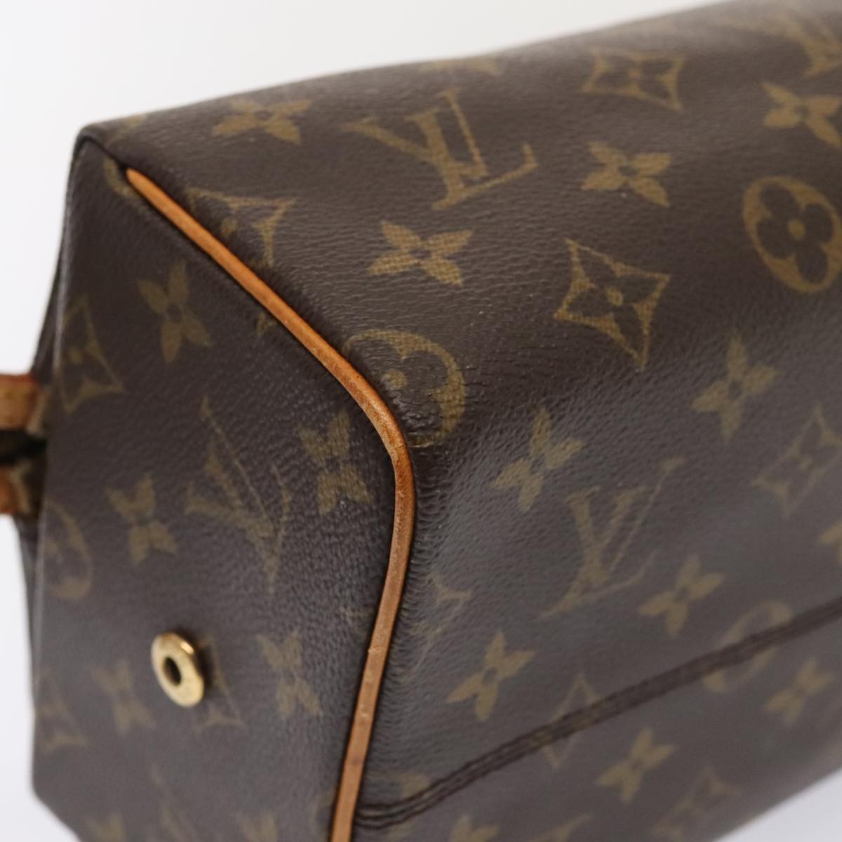 LOUIS VUITTON Monogram Trousse Patte Pression Cosmetic Pouch M47636 Auth 89344