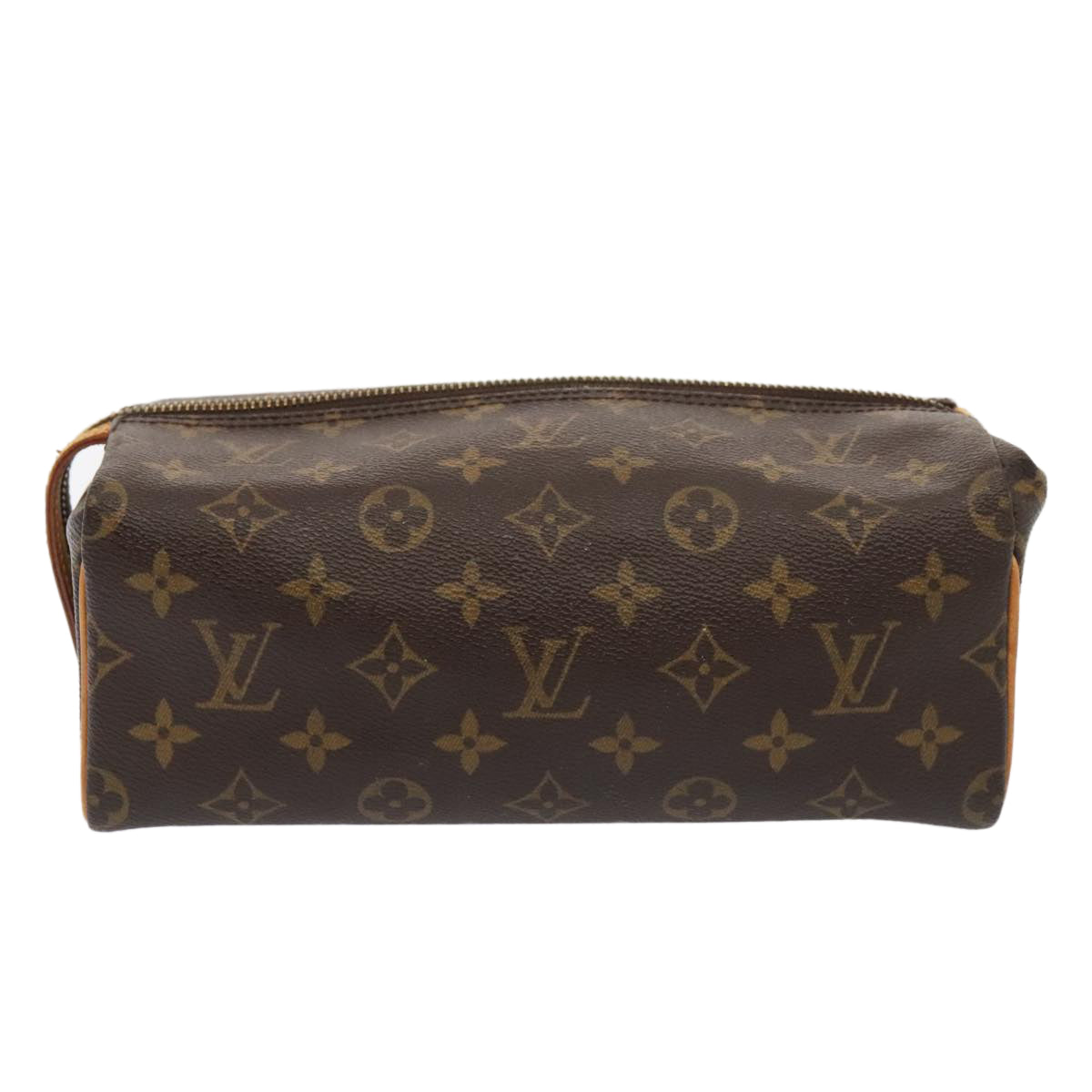 LOUIS VUITTON Monogram Trousse Patte Pression Cosmetic Pouch M47636 Auth 89344