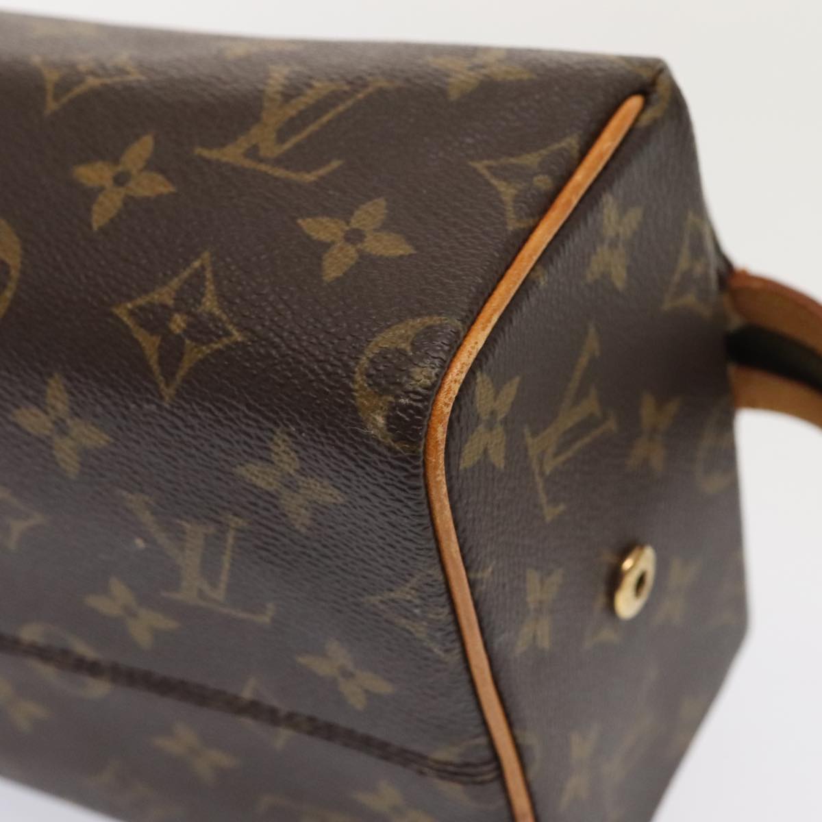 LOUIS VUITTON Monogram Trousse Patte Pression Cosmetic Pouch M47636 Auth 89344