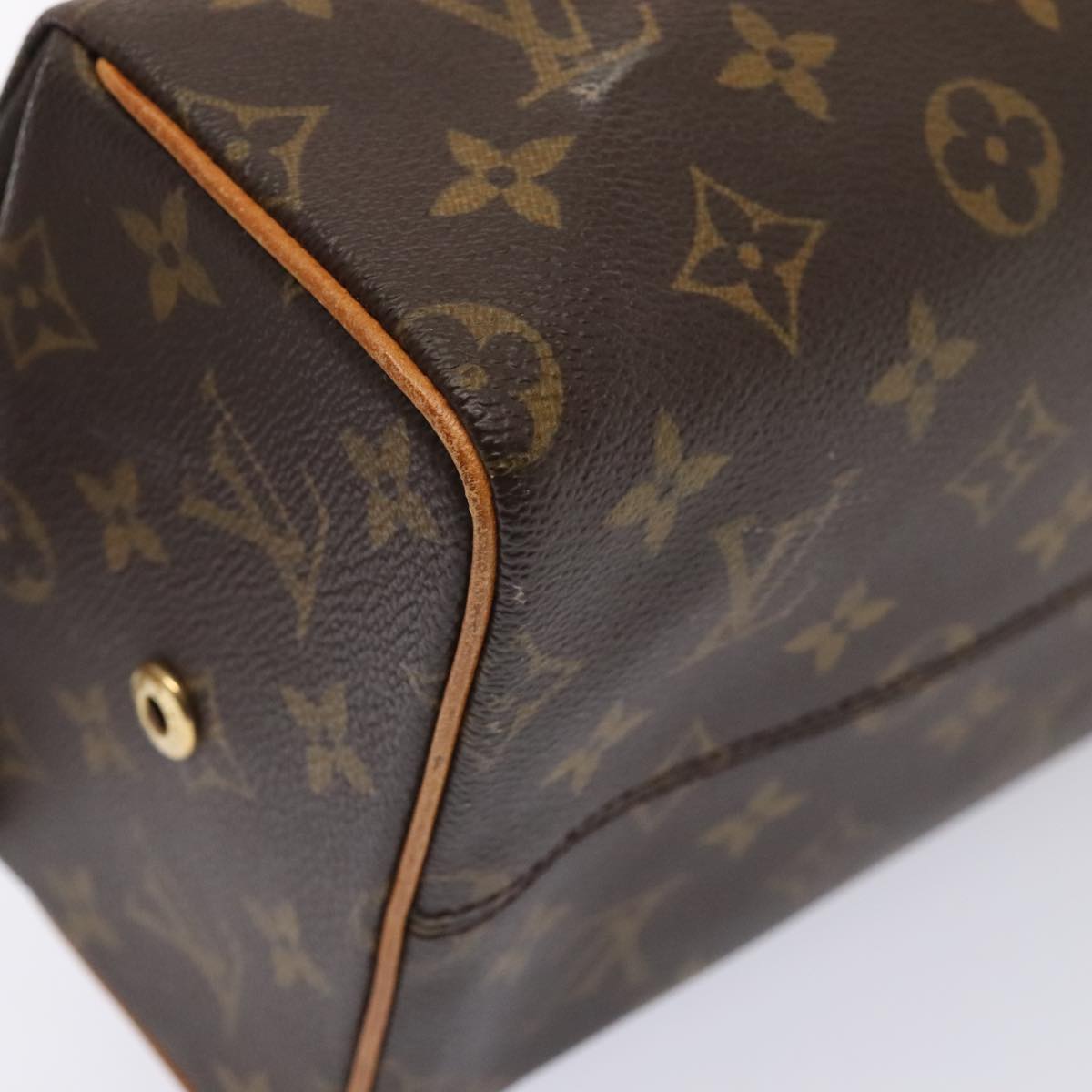 LOUIS VUITTON Monogram Trousse Patte Pression Cosmetic Pouch M47636 Auth 89344