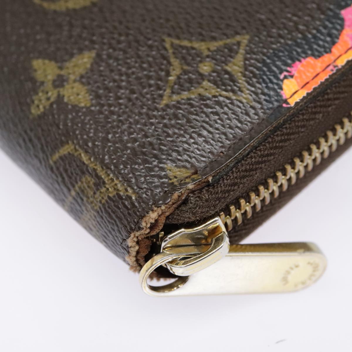 LOUIS VUITTON Monogram Rose Zippy Wallet Long Wallet M93579 LV Auth 89356