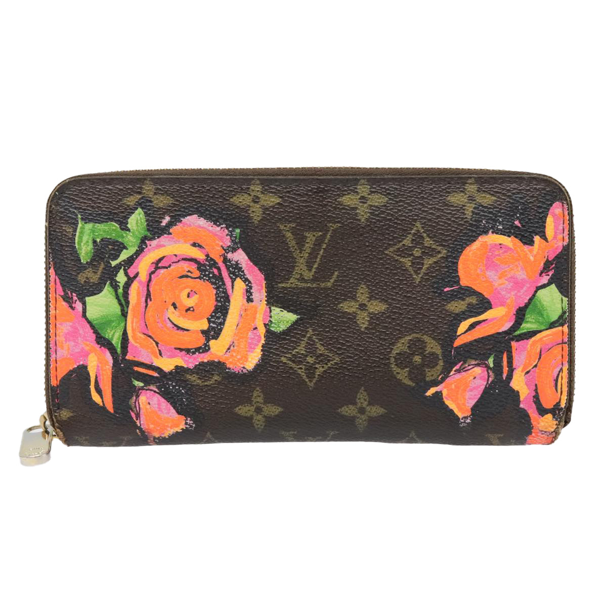 LOUIS VUITTON Monogram Rose Zippy Wallet Long Wallet M93579 LV Auth 89356