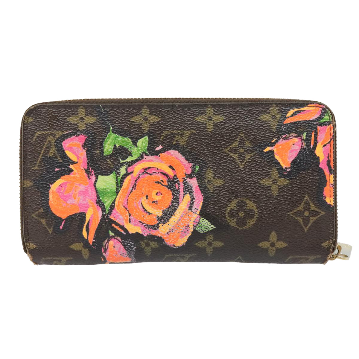 LOUIS VUITTON Monogram Rose Zippy Wallet Long Wallet M93579 LV Auth 89356