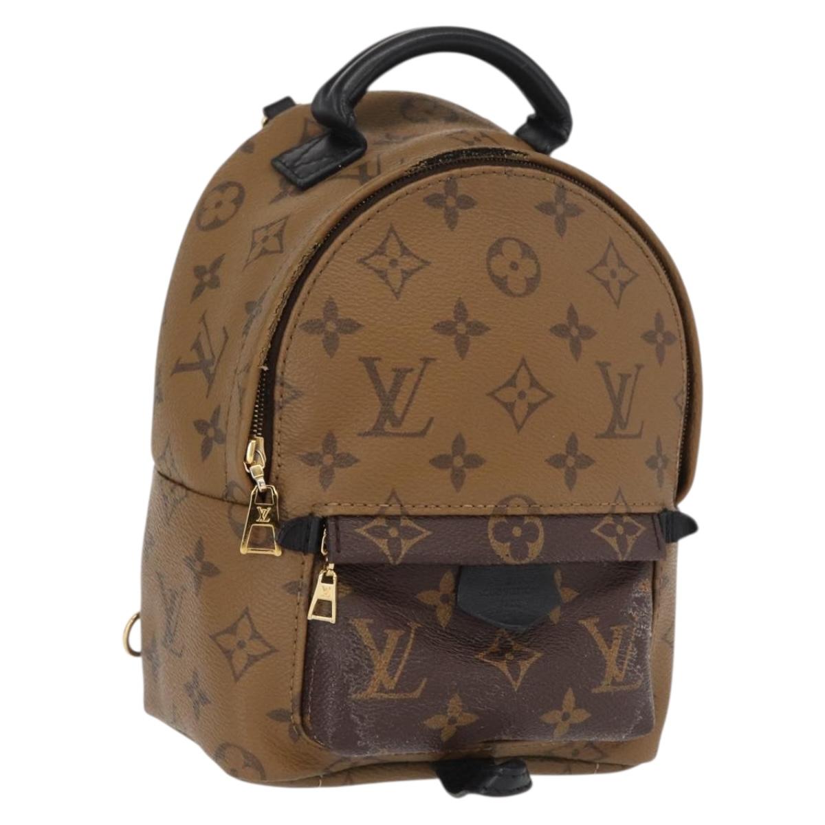 LOUIS VUITTON Monogram Reverse Palm Springs MINI Backpack M44872 LV Auth 89389