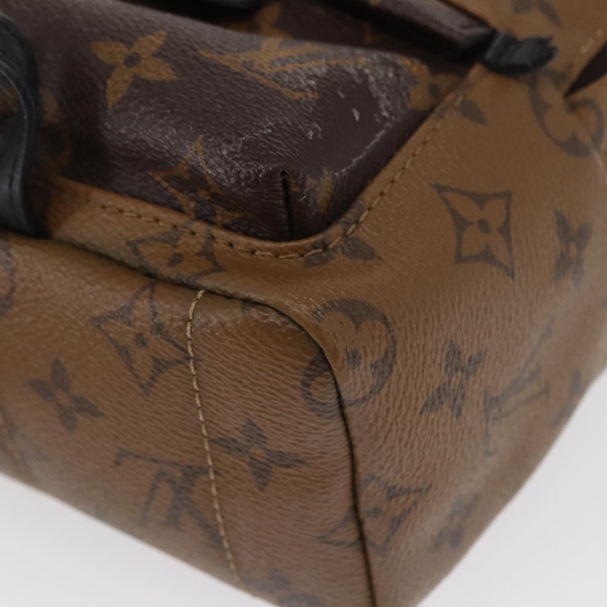 LOUIS VUITTON Monogram Reverse Palm Springs MINI Backpack M44872 LV Auth 89389
