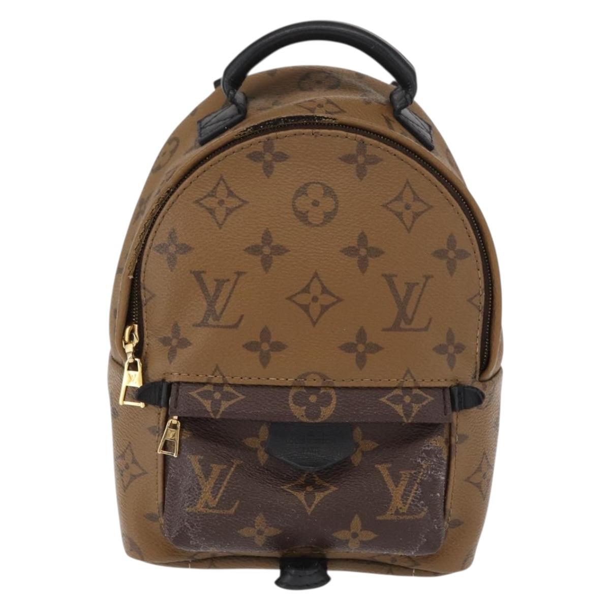 LOUIS VUITTON Monogram Reverse Palm Springs MINI Backpack M44872 LV Auth 89389