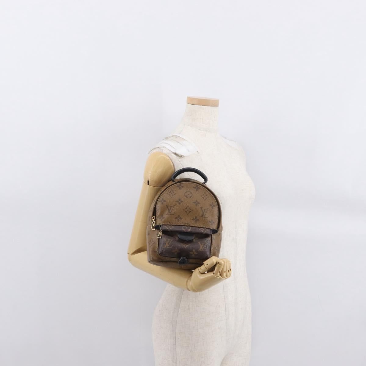 LOUIS VUITTON Monogram Reverse Palm Springs MINI Backpack M44872 LV Auth 89389
