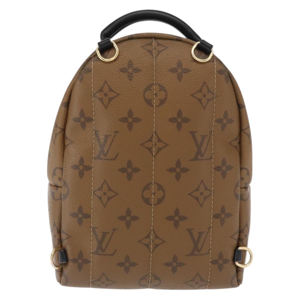 LOUIS VUITTON Monogram Reverse Palm Springs MINI Backpack M44872 LV Auth 89389