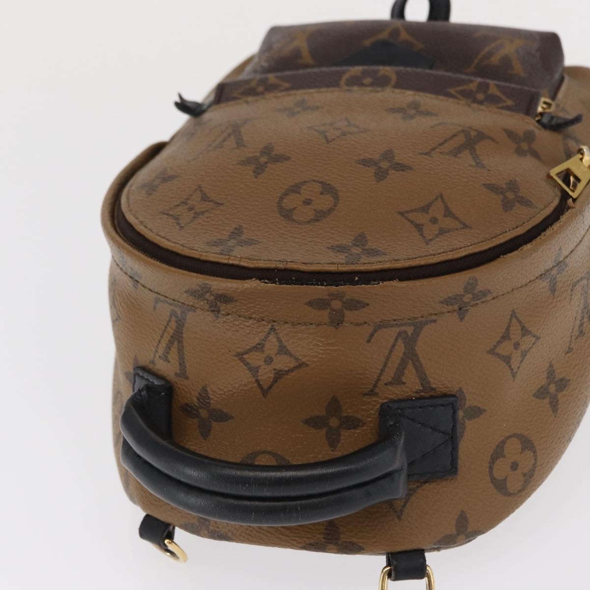 LOUIS VUITTON Monogram Reverse Palm Springs MINI Backpack M44872 LV Auth 89389