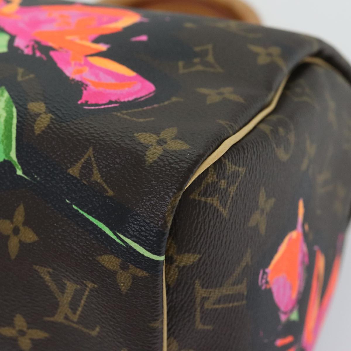 LOUIS VUITTON Monogram Rose Speedy 30 Hand Bag Orange Pink M48610 Auth 89406SAV