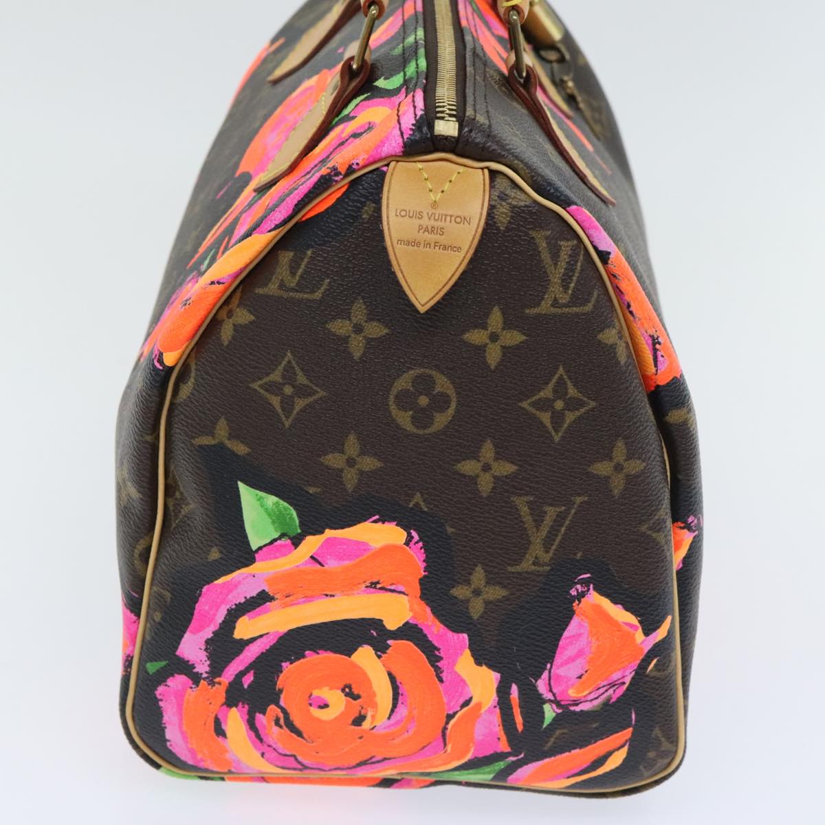 LOUIS VUITTON Monogram Rose Speedy 30 Hand Bag Orange Pink M48610 Auth 89406SAV