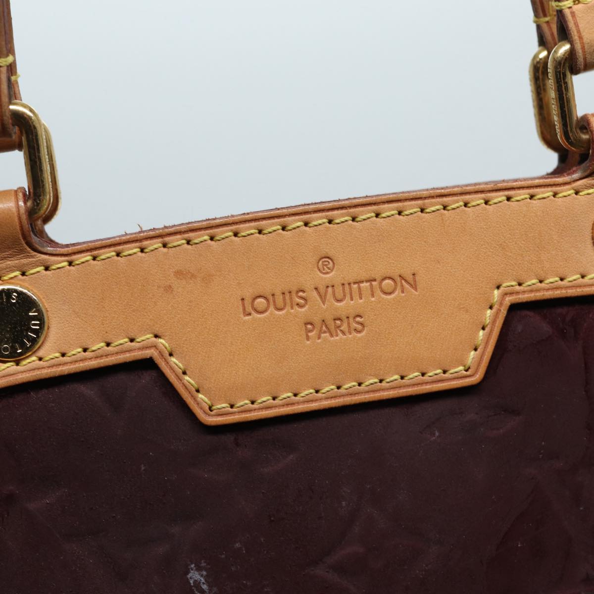 LOUIS VUITTON Monogram Vernis Blair MM Hand Bag Rouge Favist M91690 Auth 89445