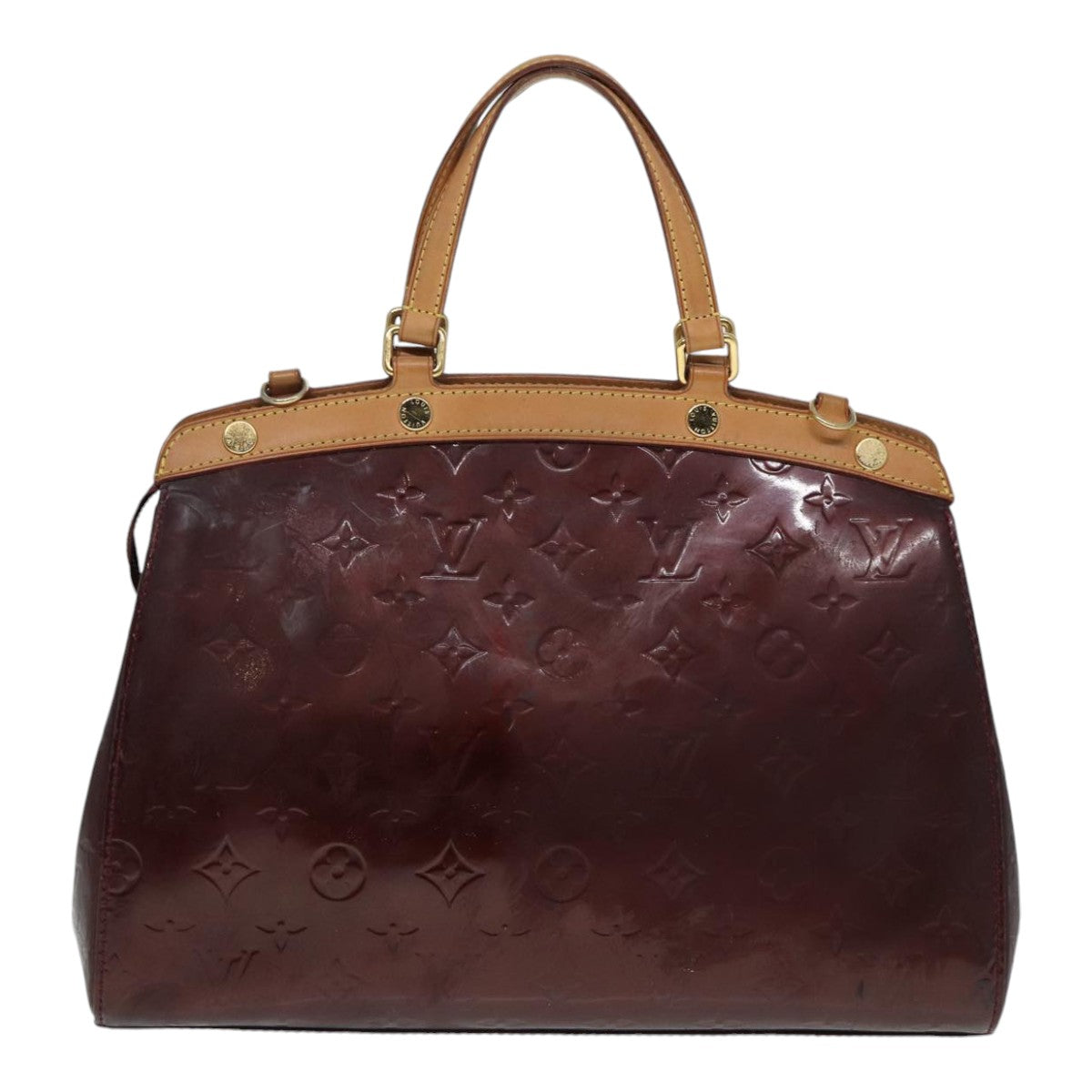 LOUIS VUITTON Monogram Vernis Blair MM Hand Bag Rouge Favist M91690 Auth 89445