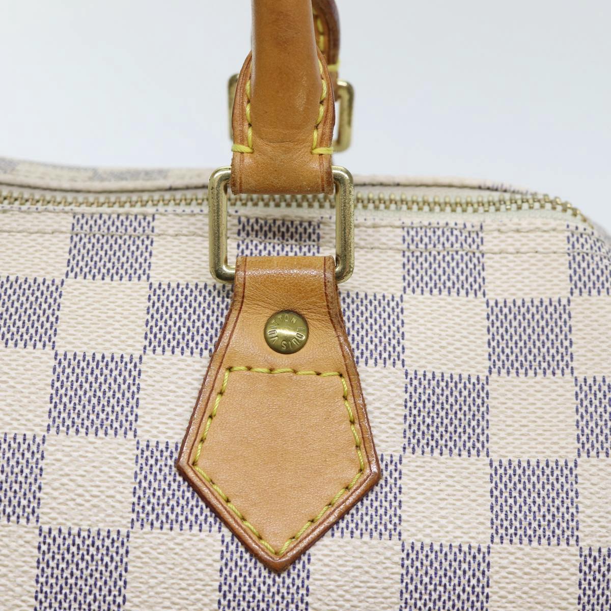 LOUIS VUITTON Damier Azur Speedy 25 Hand Bag N41534 LV Auth 89468