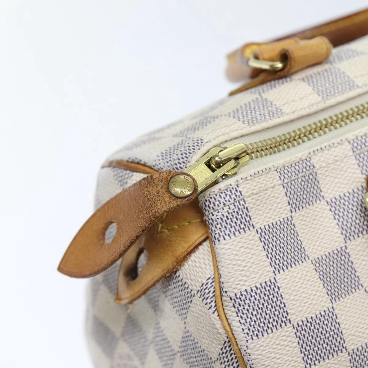 LOUIS VUITTON Damier Azur Speedy 25 Hand Bag N41534 LV Auth 89468