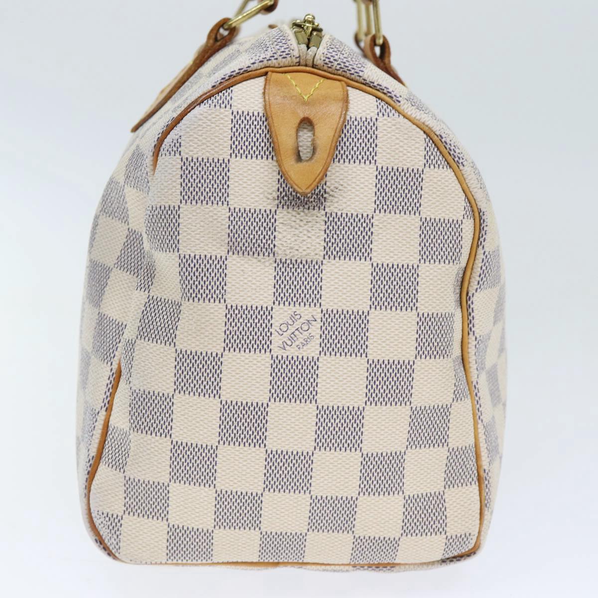 LOUIS VUITTON Damier Azur Speedy 25 Hand Bag N41534 LV Auth 89468