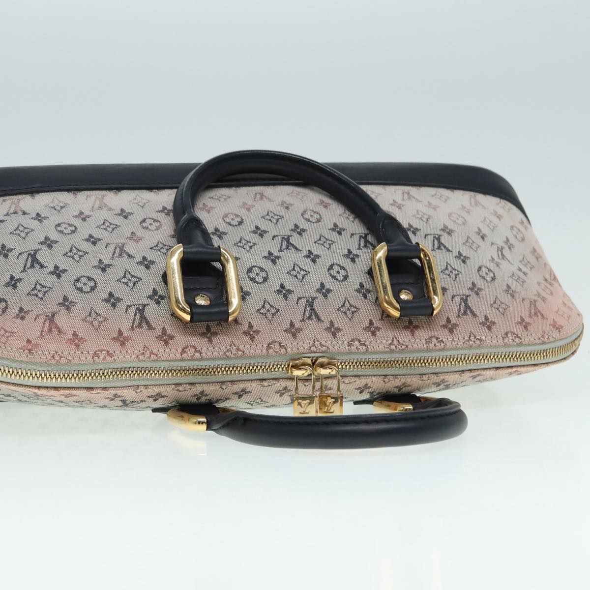 LOUIS VUITTON Monogram Mini Alma Ron Hand Bag Blue M92205 LV Auth 89497