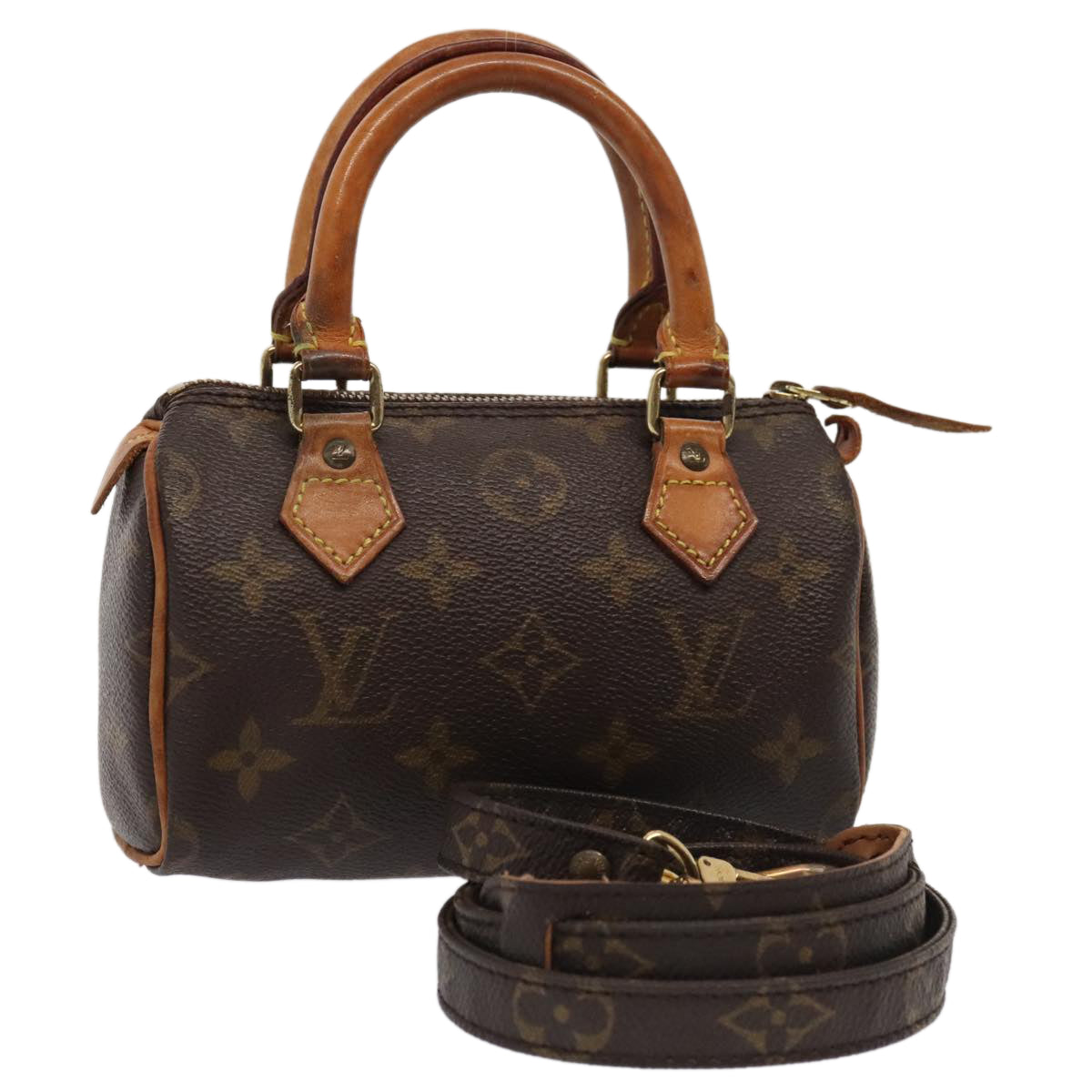 LOUIS VUITTON Monogram Mini Speedy Hand Bag M41534 LV Auth 89532