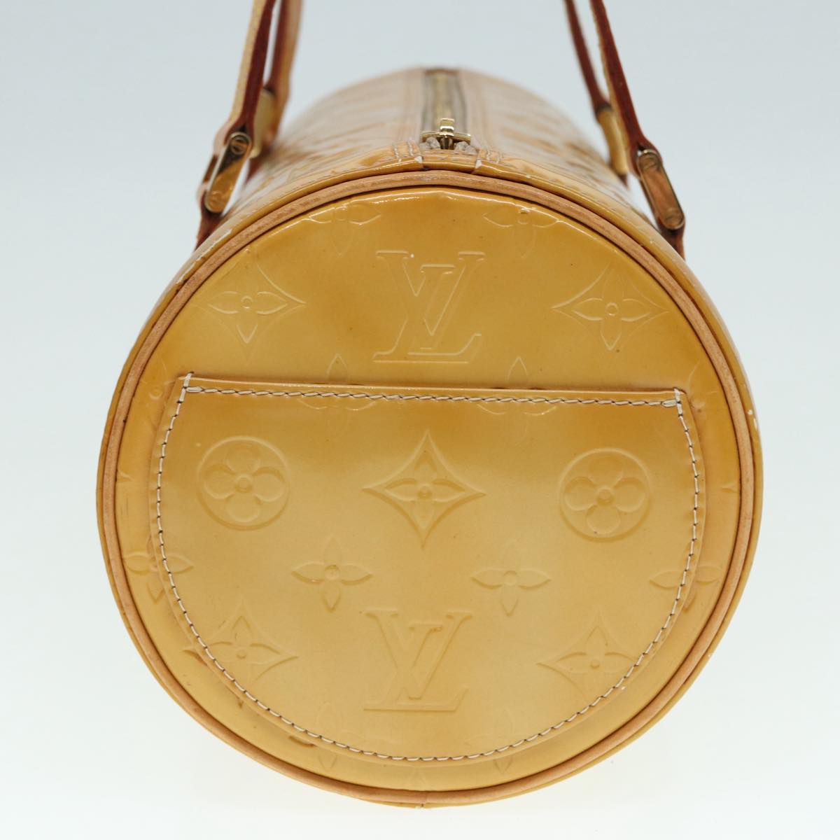 LOUIS VUITTON Monogram Vernis Bedford Hand Bag Beige M91006 LV Auth 89536