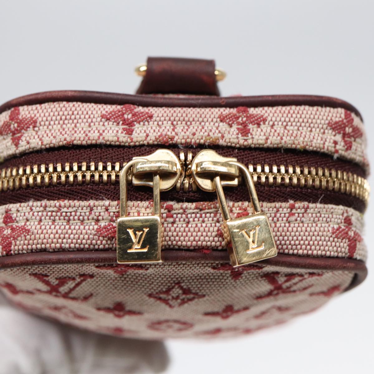 LOUIS VUITTON Monogram Mini Usu Digital Pouch Red M60001 LV Auth 89538