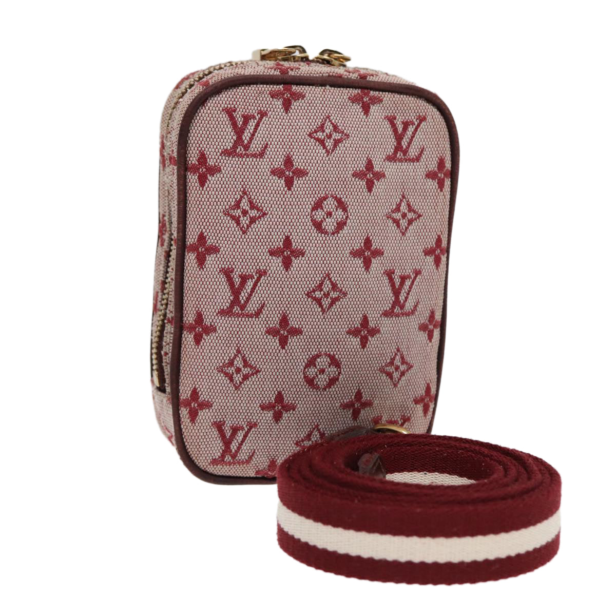 LOUIS VUITTON Monogram Mini Usu Digital Pouch Red M60001 LV Auth 89538