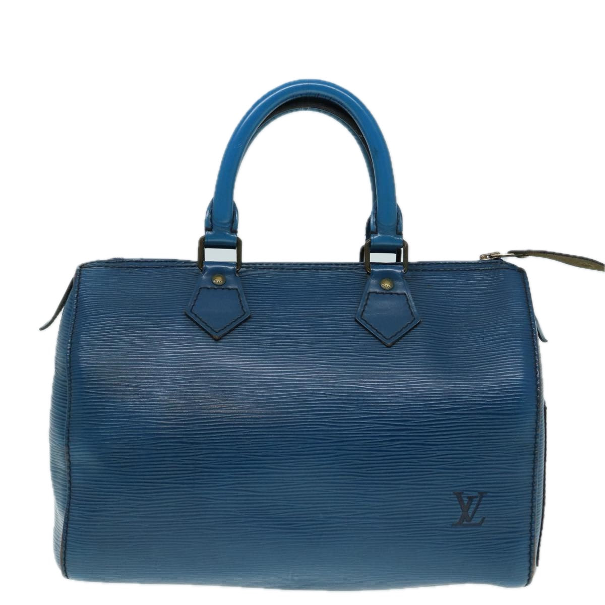 LOUIS VUITTON Epi Speedy 25 Hand Bag Toledo Blue M43015 LV Auth 89591