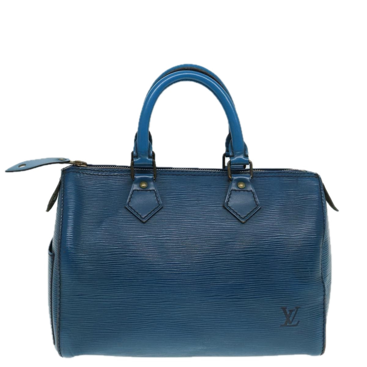 LOUIS VUITTON Epi Speedy 25 Hand Bag Toledo Blue M43015 LV Auth 89591