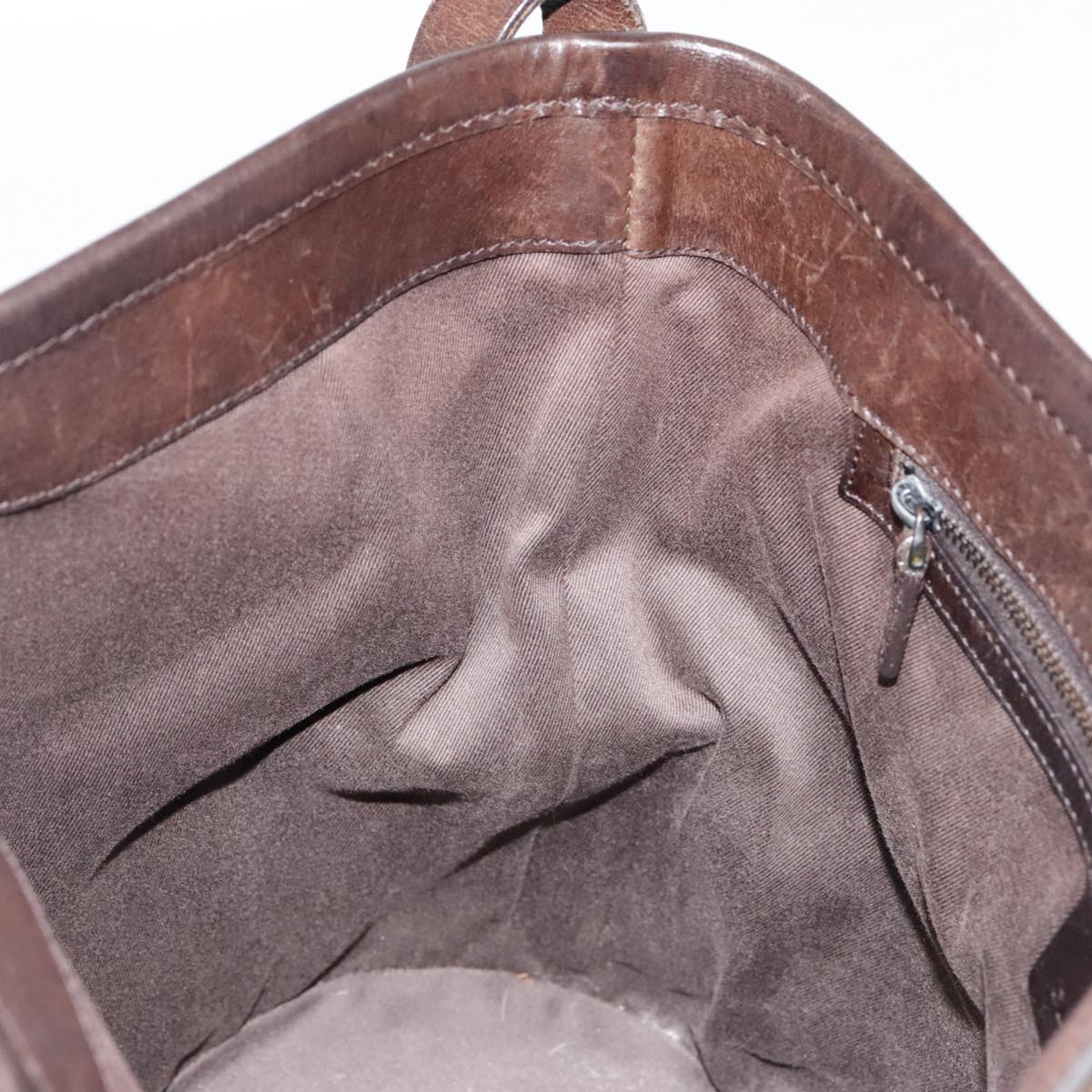 GUCCI GG Canvas Shoulder Bag Brown Silver 106240 Auth 89622