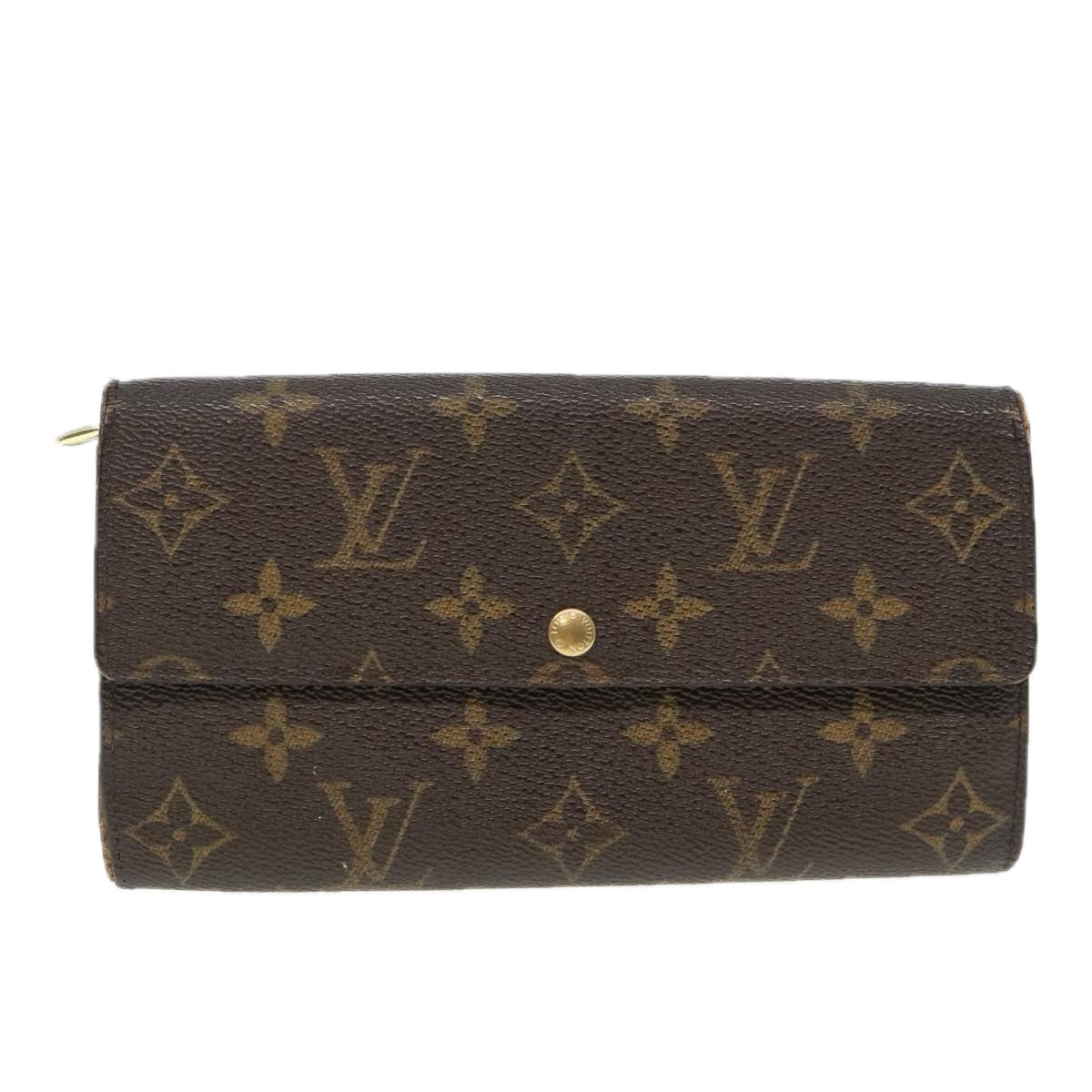 LOUIS VUITTON Monogram Portefeuille Sarah Long Wallet M61734 LV Auth 89634