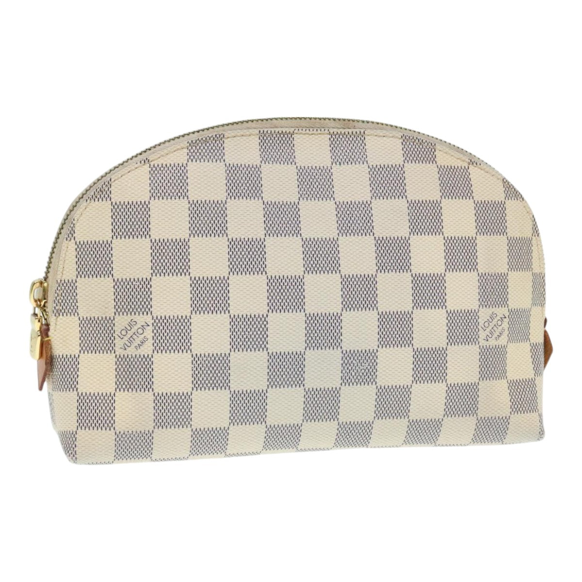 LOUIS VUITTON Damier Azur Pochette Cosmetic GM Pouch N23346 LV Auth 89638