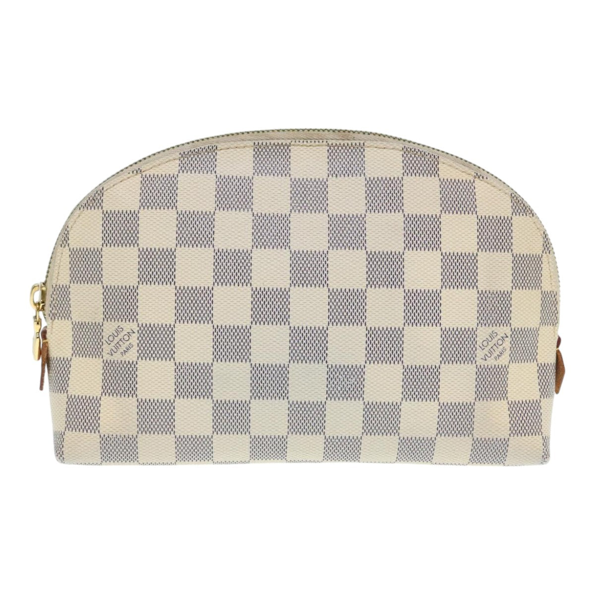 LOUIS VUITTON Damier Azur Pochette Cosmetic GM Pouch N23346 LV Auth 89638