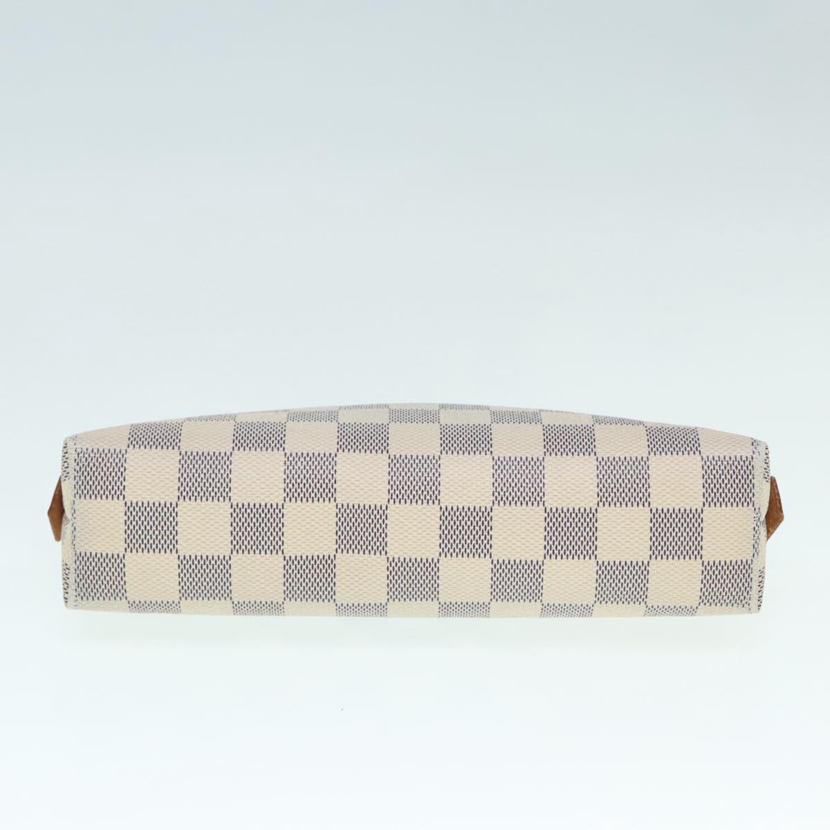 LOUIS VUITTON Damier Azur Pochette Cosmetic GM Pouch N23346 LV Auth 89638