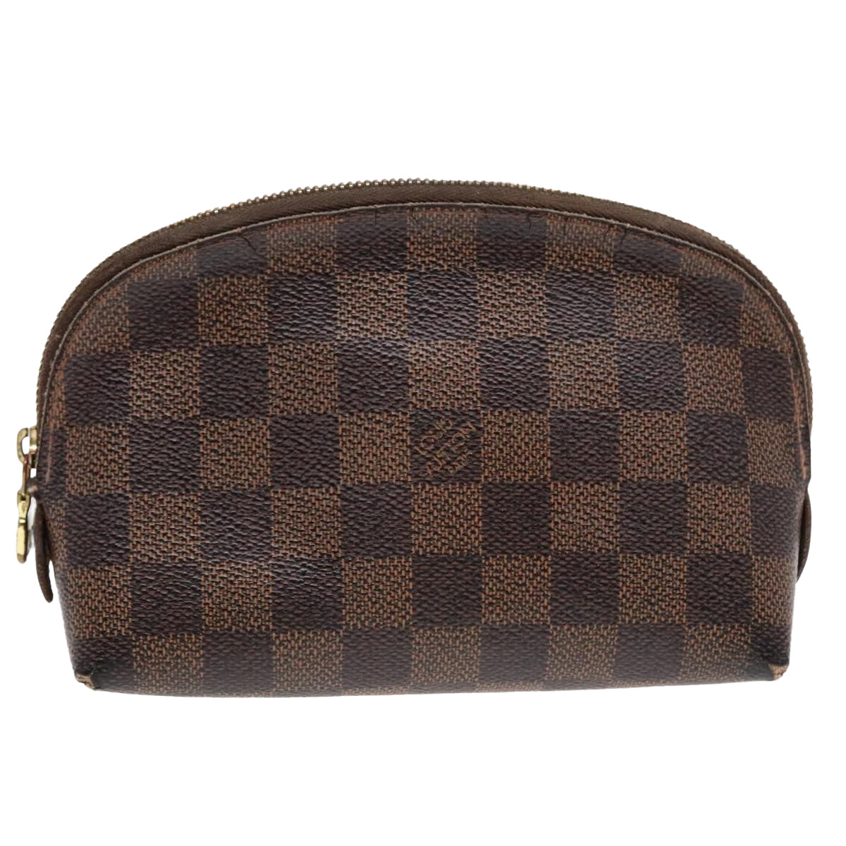 LOUIS VUITTON Damier Ebene Pochette Cosmetic PM Pouch N47516 LV Auth 89639