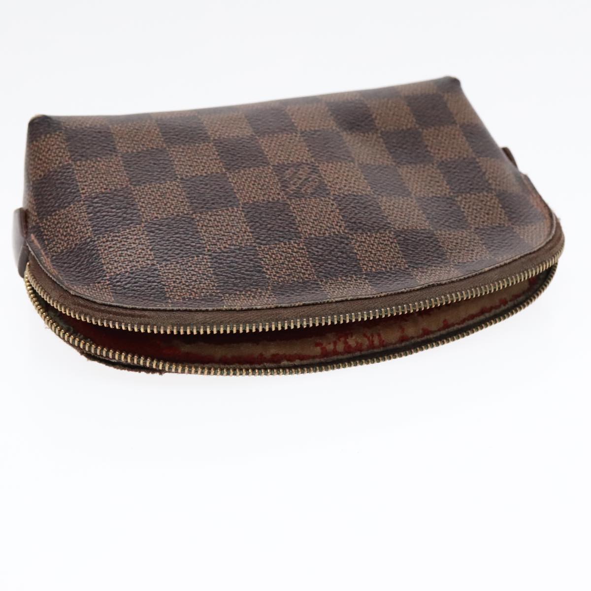 LOUIS VUITTON Damier Ebene Pochette Cosmetic PM Pouch N47516 LV Auth 89639