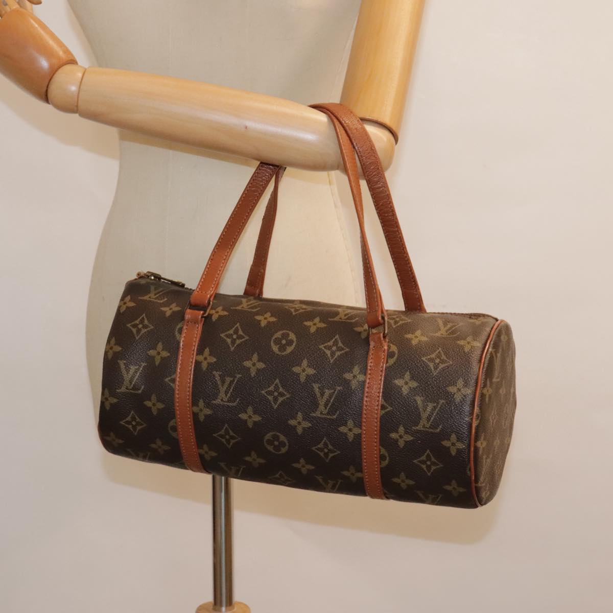 LOUIS VUITTON Monogram Papillon 30 Hand Bag M51385 LV Auth 89643