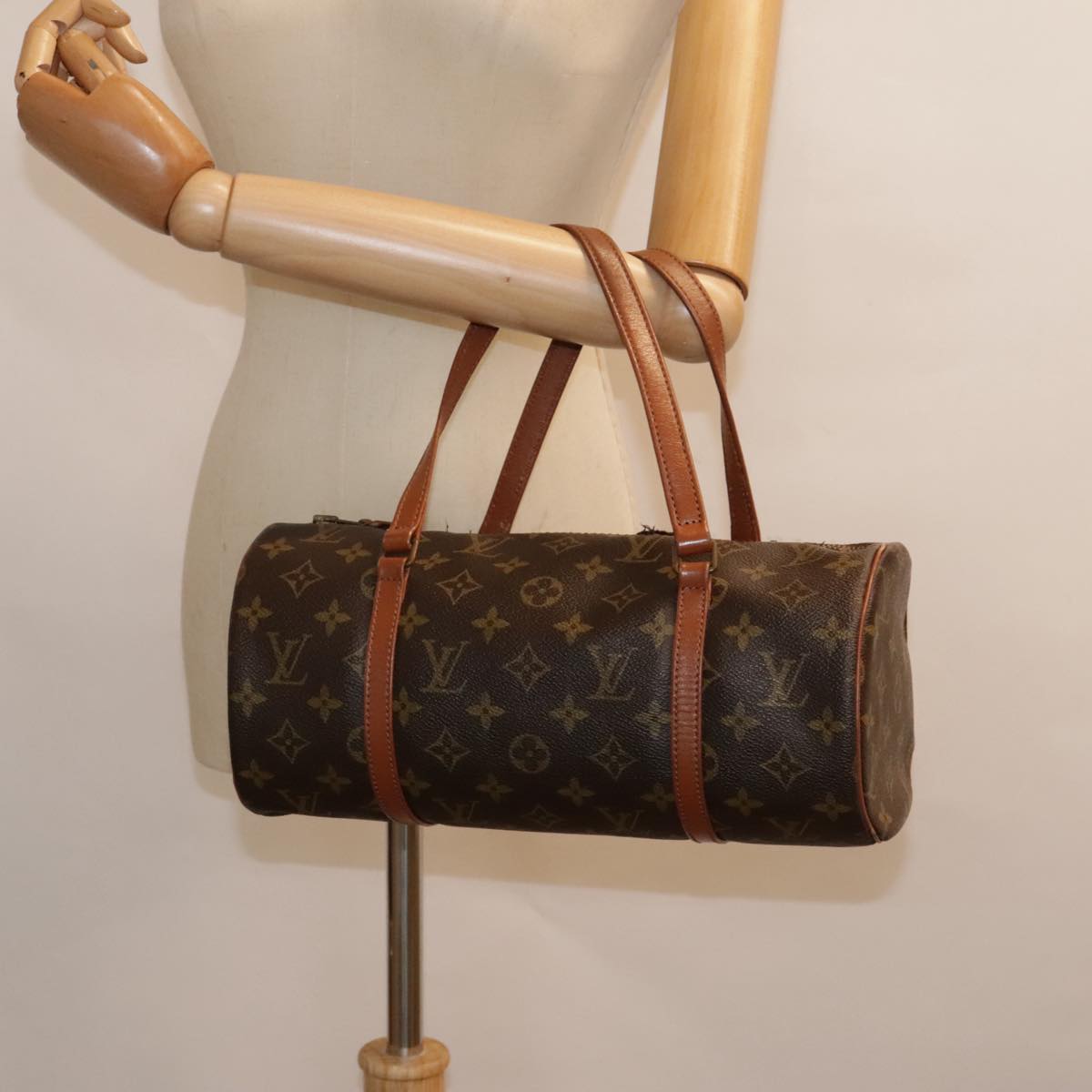 LOUIS VUITTON Monogram Papillon 30 Hand Bag M51385 LV Auth 89644