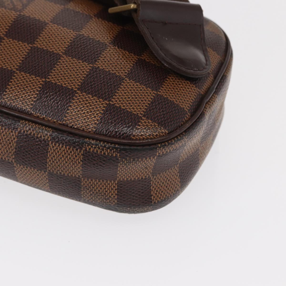 LOUIS VUITTON Damier Ebene Pochette Gange Shoulder Bag N48048 LV Auth 89651