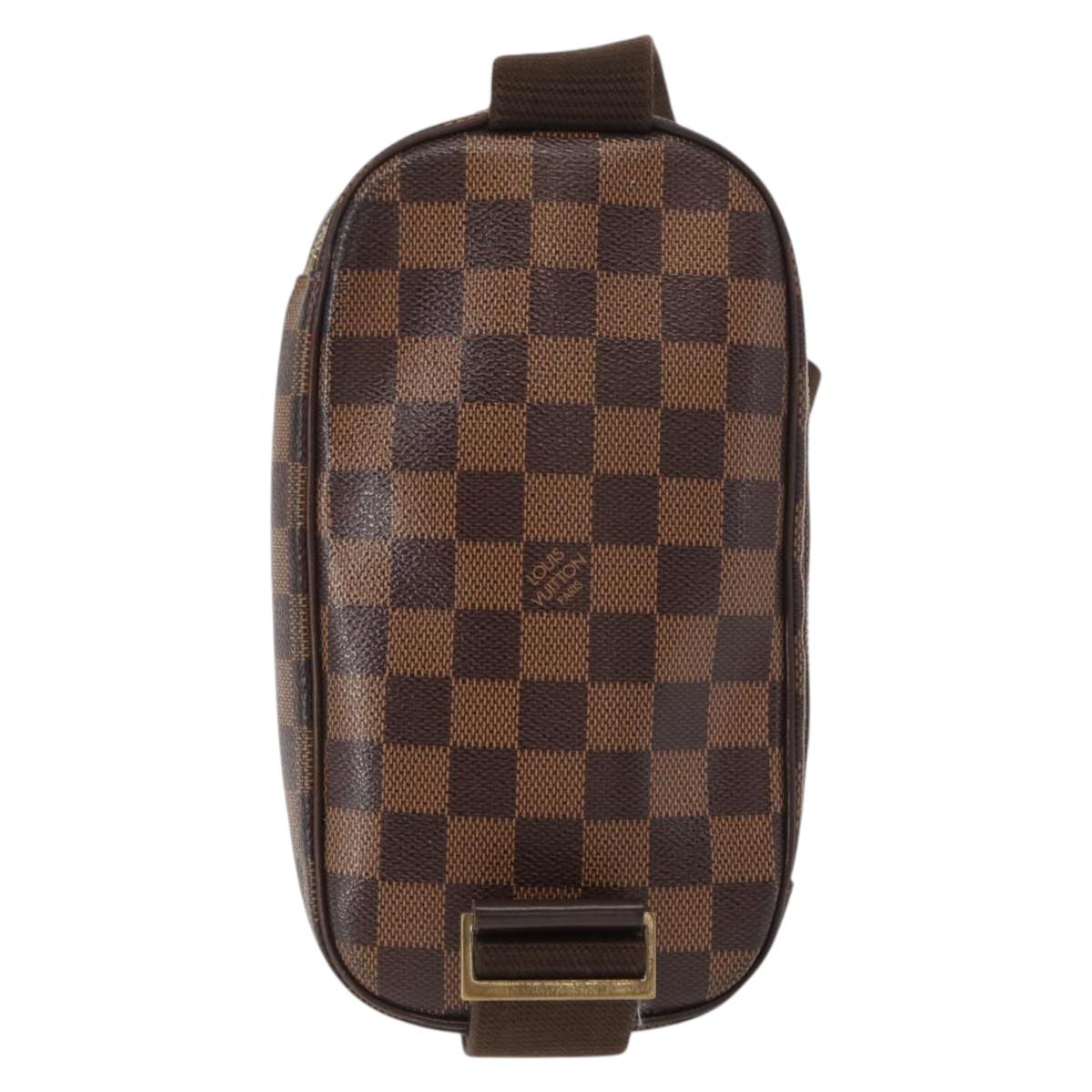 LOUIS VUITTON Damier Ebene Pochette Gange Shoulder Bag N48048 LV Auth 89651