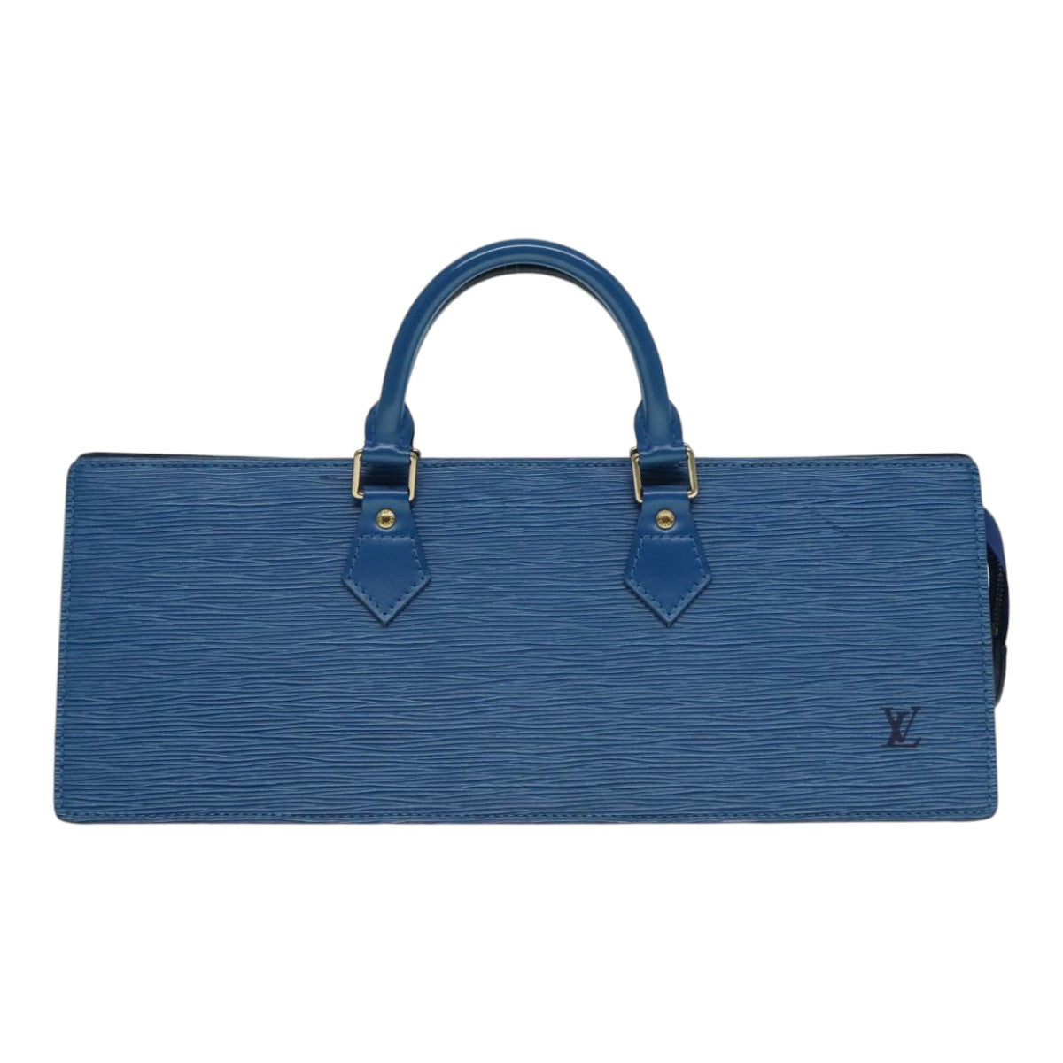 LOUIS VUITTON Epi Sac Triangle Hand Bag Blue M52095 LV Auth 89662