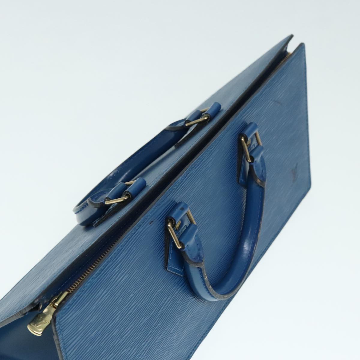 LOUIS VUITTON Epi Sac Triangle Hand Bag Blue M52095 LV Auth 89662