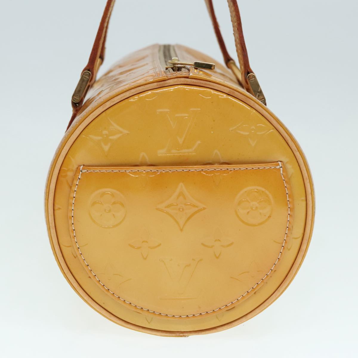 LOUIS VUITTON Monogram Vernis Bedford Hand Bag Beige M91006 LV Auth 89667