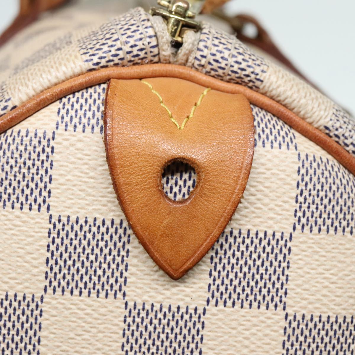 LOUIS VUITTON Damier Azur Speedy 30 Hand Bag N41533 LV Auth 89669