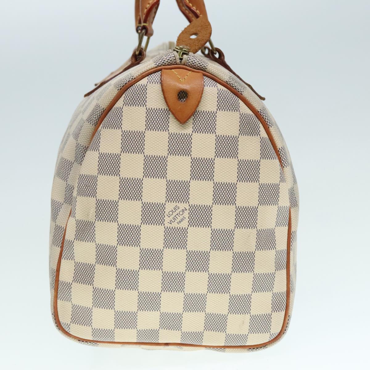 LOUIS VUITTON Damier Azur Speedy 30 Hand Bag N41533 LV Auth 89669