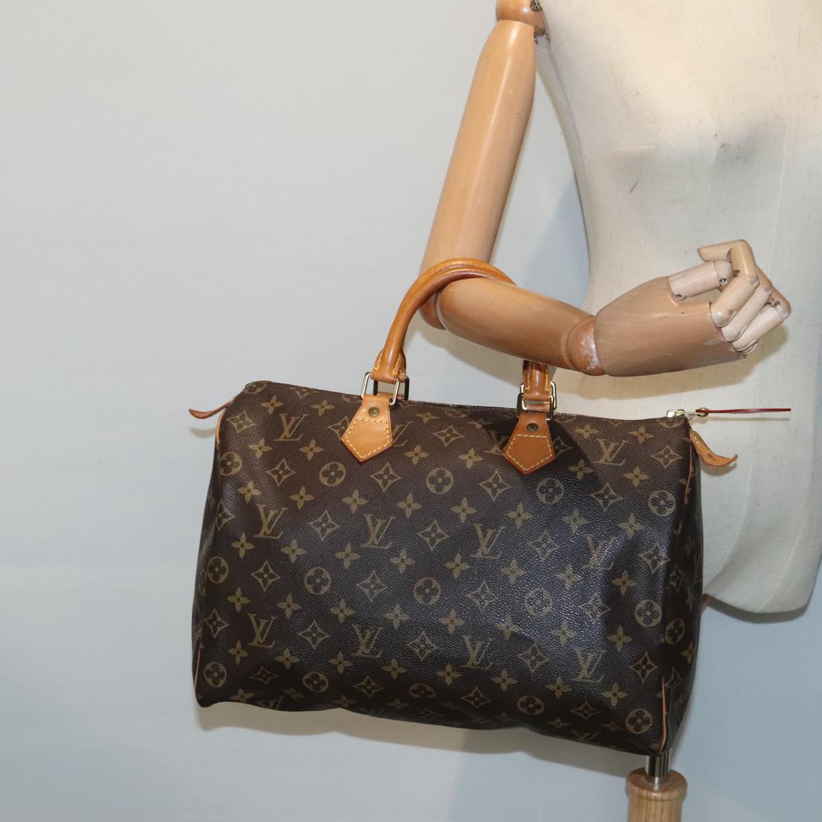 LOUIS VUITTON Monogram Speedy 35 Hand Bag M41524 LV Auth 89672