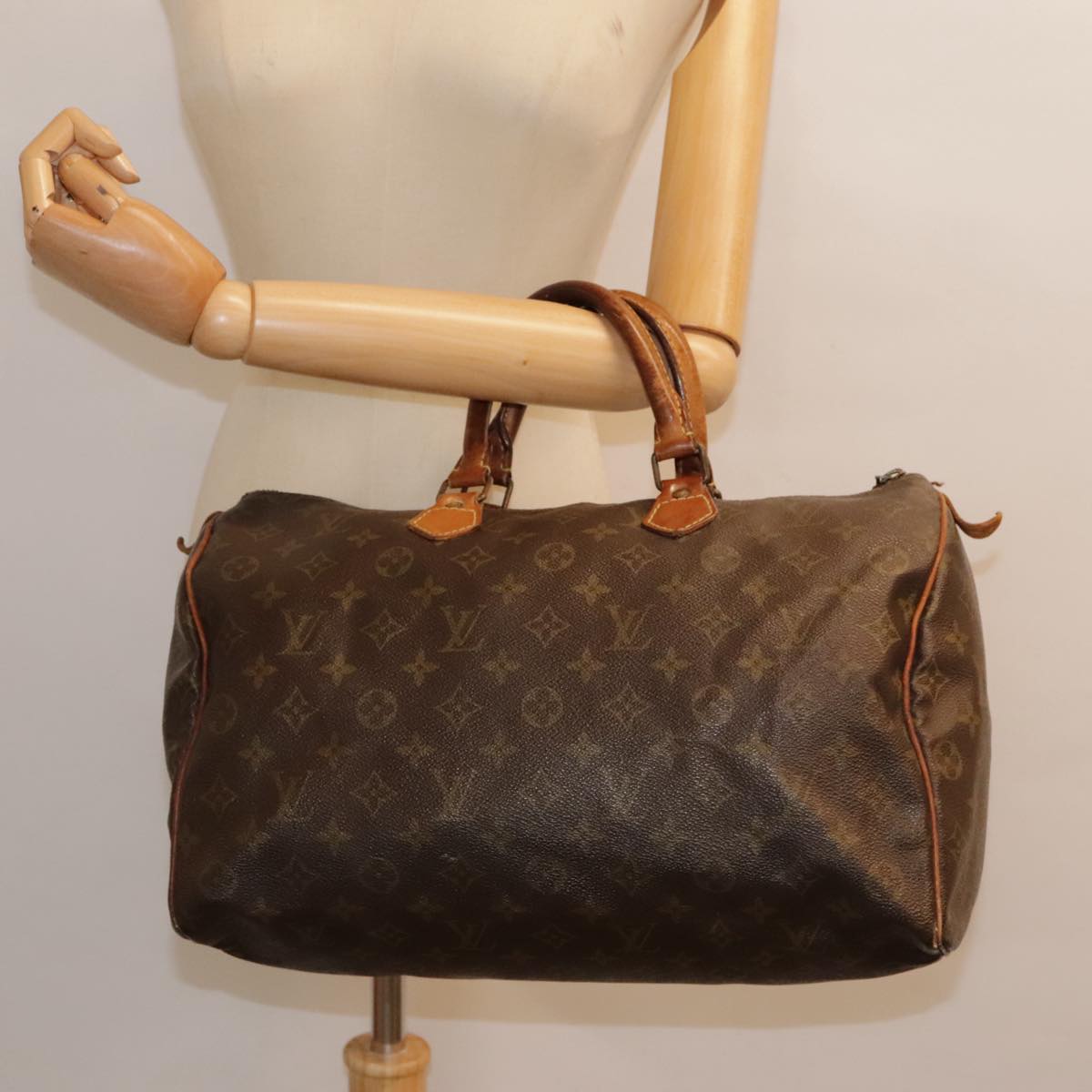 LOUIS VUITTON Monogram Speedy 35 Hand Bag M41524 LV Auth 89673