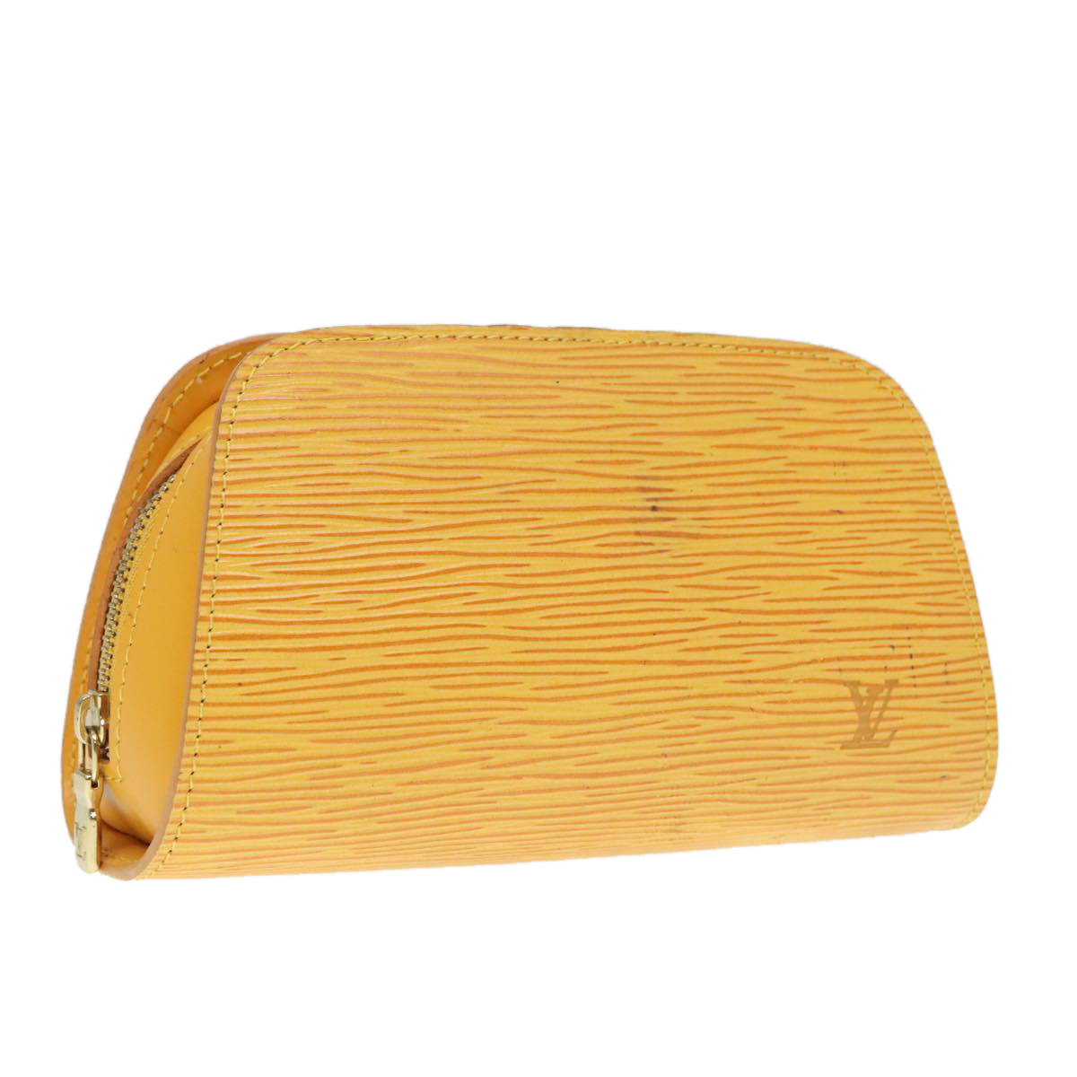 LOUIS VUITTON Epi Dauphine PM Pouch Yellow M48449 LV Auth 89836