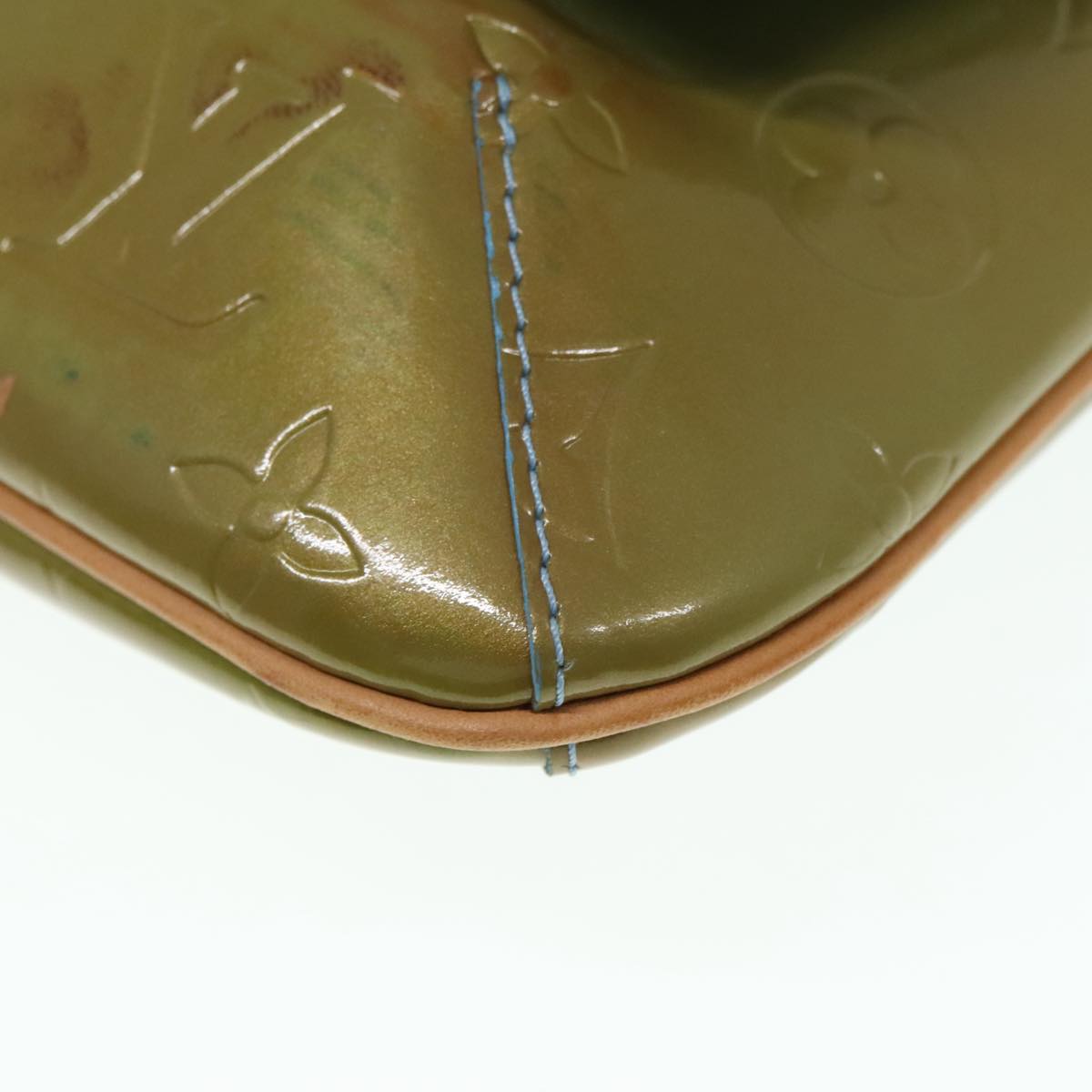 LOUIS VUITTON Monogram Vernis Thompson Street Bag Baby Blue M91009 Auth 89846