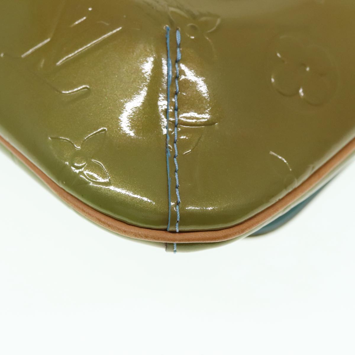 LOUIS VUITTON Monogram Vernis Thompson Street Bag Baby Blue M91009 Auth 89846