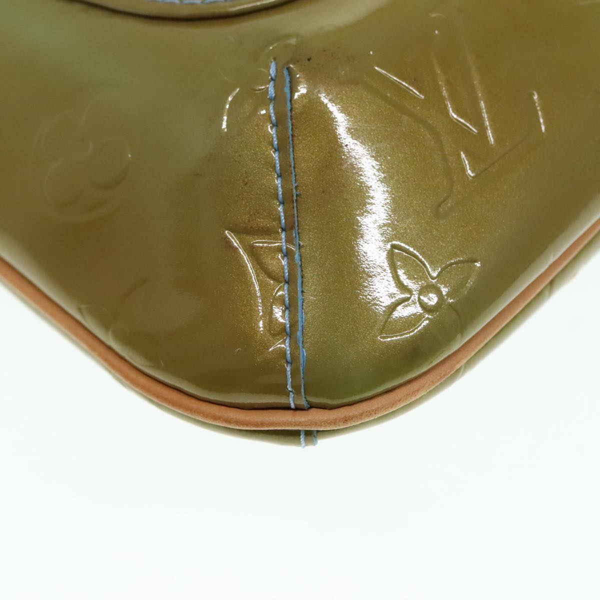 LOUIS VUITTON Monogram Vernis Thompson Street Bag Baby Blue M91009 Auth 89846