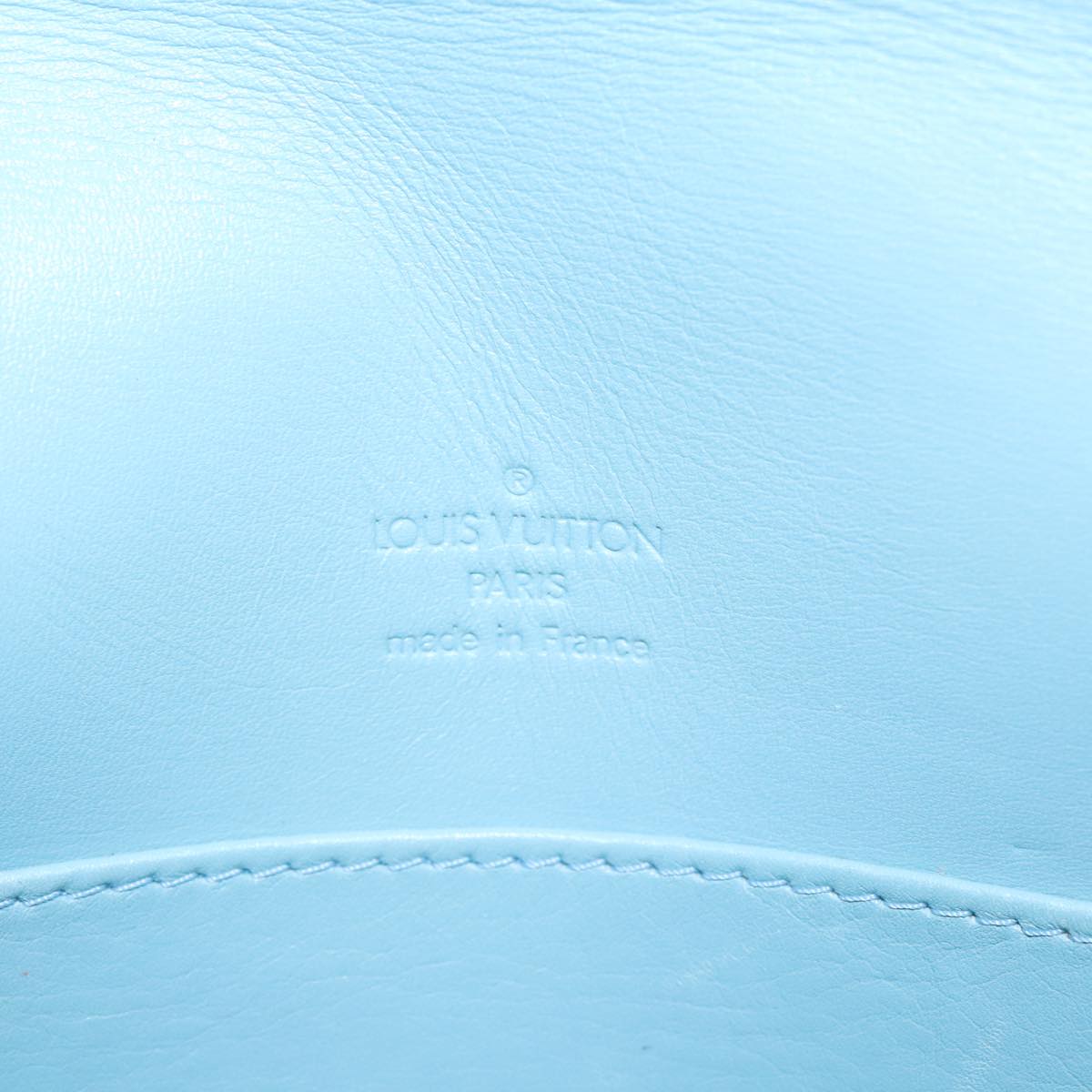 LOUIS VUITTON Monogram Vernis Thompson Street Bag Baby Blue M91009 Auth 89846